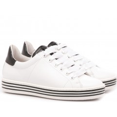 Ciao Children's Sneakers Leather White-Black 3732