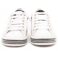 Ciao Sneakers Bambina Pelle Bianco-Nero 3732