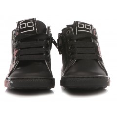 Be Kool Girl's Sneakers Black Leather