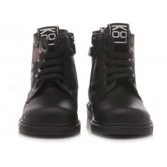 Be Kool Girl's Ankle Boots Black Leather