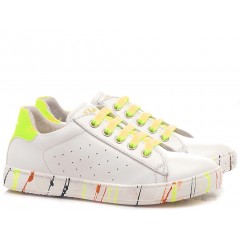 Naturino  Children's Shoes Sneakers Leather White-Multicolor