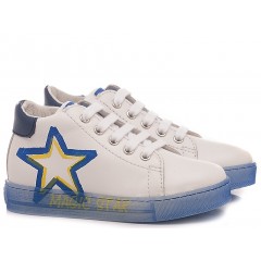 Falcotto Children's Shoes Sneakers Nedo White- Light  Blue