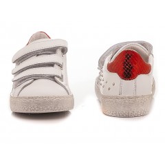 Ciao Children's Sneakers Leather White-Red C2396