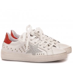 Ciao Children's Sneakers Leather White-Red C3911