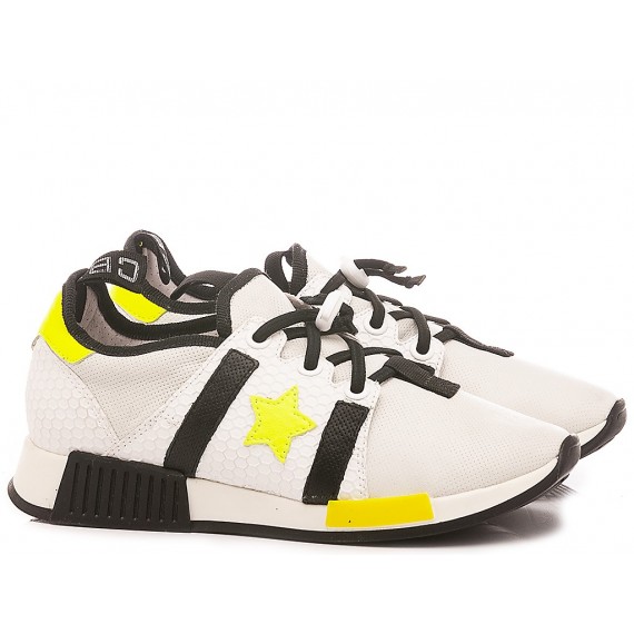 Ciao Children's Sneakers Leather White-Yellow 4694