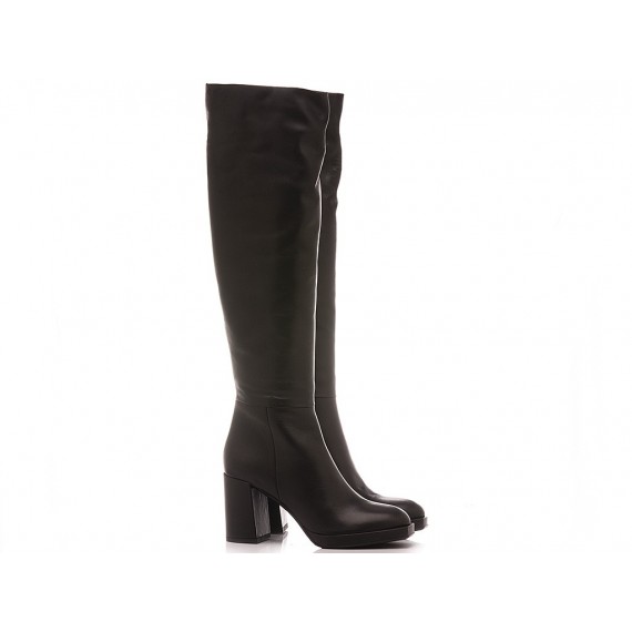 Angelo Bervicato Women's Boots Leather Black B4224
