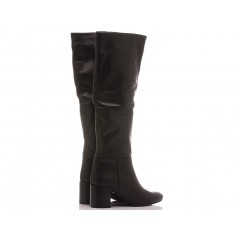 Lady Shoes Women's Boots Leather Black LAZ-B1015