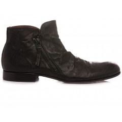 Pawelk's Men's Ankle Boots Leather Black 21103