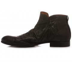 Pawelk's Men's Ankle Boots Leather Black 21103