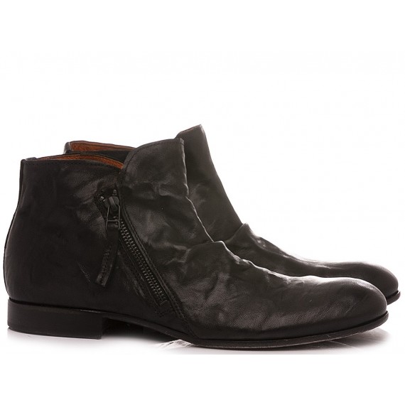 Pawelk's Men's Ankle Boots Leather Black 21103