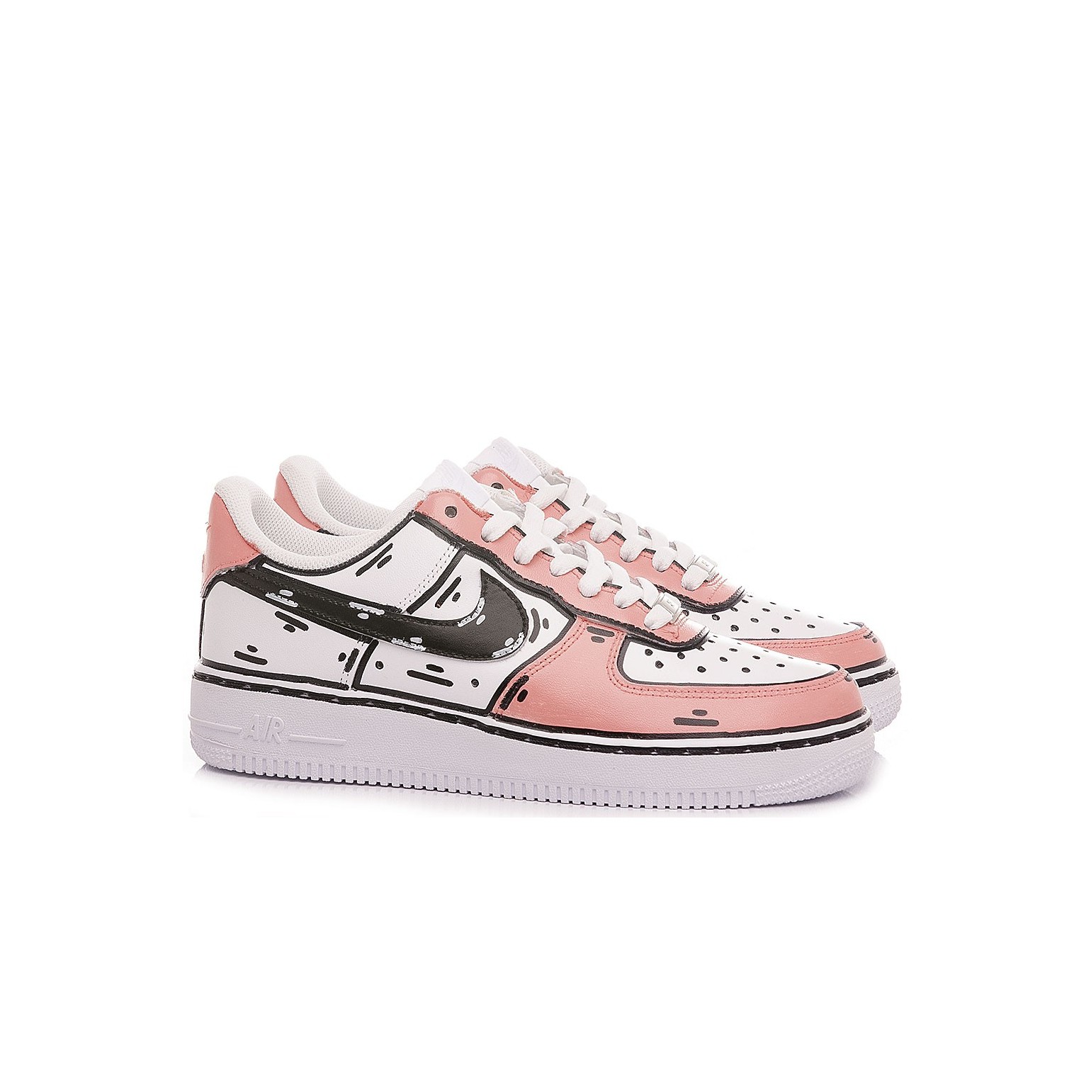 Nike Sneakers Donna Air Force 1 '07 Personalizzate Rosa Antico
