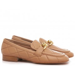 Maison Rarò Women's Shoes Loafers Leather Nude Angie-C