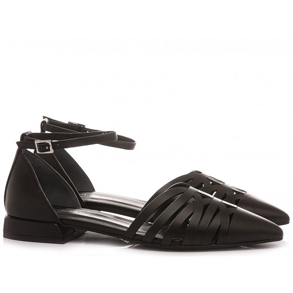 Elvio Zanon Women's Ballerina Shoes EN1801X Black